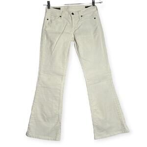 Citizens of Humanity Low Rise Flare Corduroy Pants SIZE 24 Cream Stretch